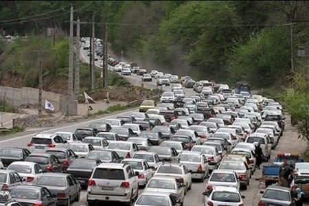 ترافیک شدید در محور چالوس