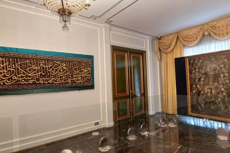 قطعه‌ای از «پرده کعبه» در کاخ موزه اختصاصی نیاوران به نمایش گذاشته شد